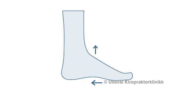 kortfot øvelse illustrasjon ullevål kiropraktorklinikk